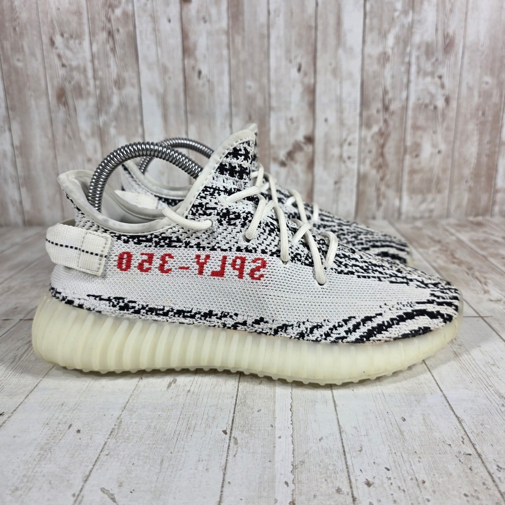 Adidas Yeezy Boost 350 V2 Zebra White Black Red CP9654 Womens 7.5 Mens 6